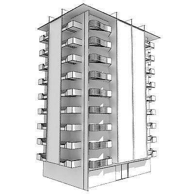 55 Detailed Buildings 3D model_88