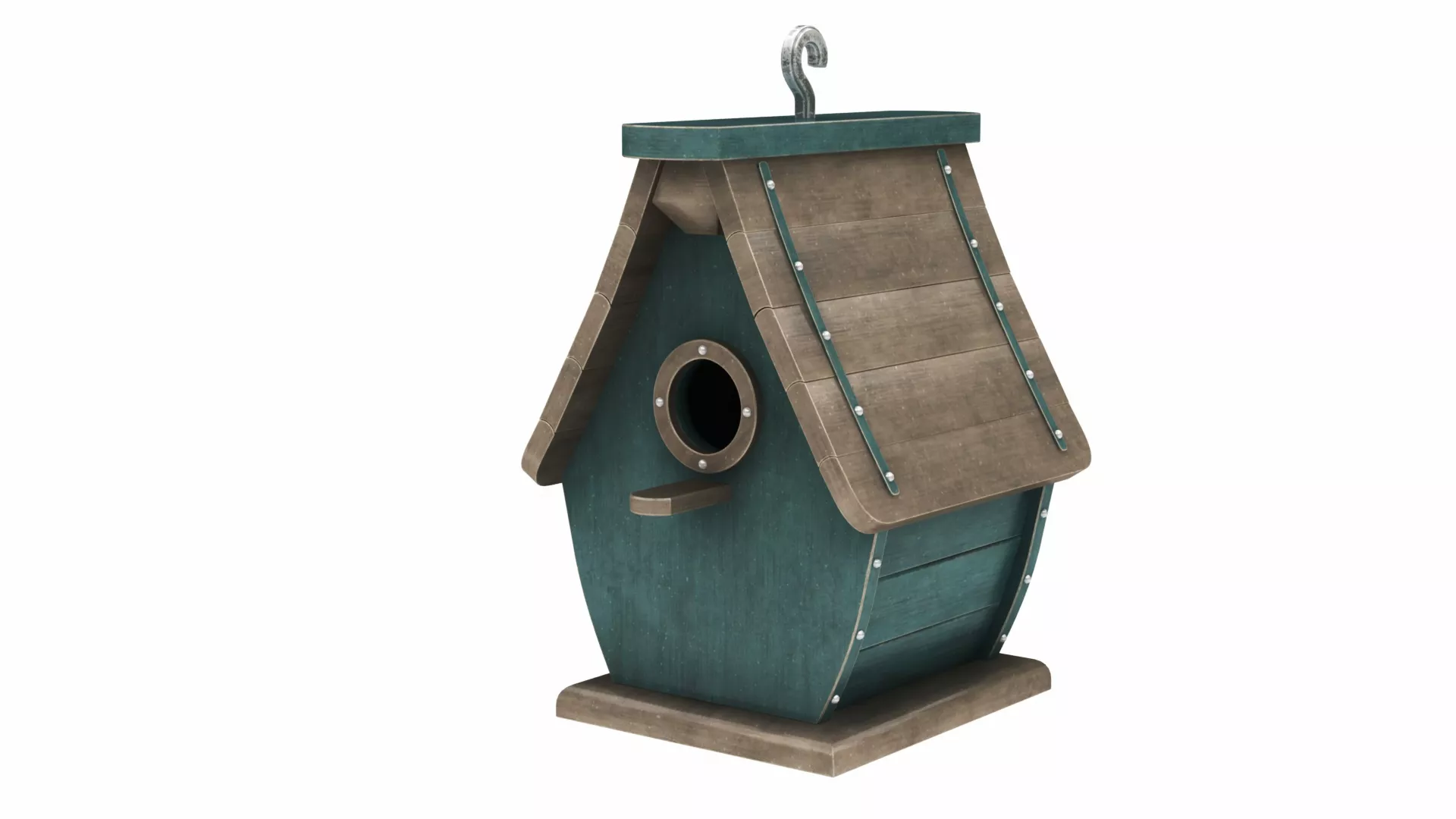 Bird Wooden House Low-poly 3D model