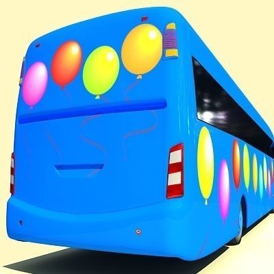 Second Collection of 5 Buses 3D model_16