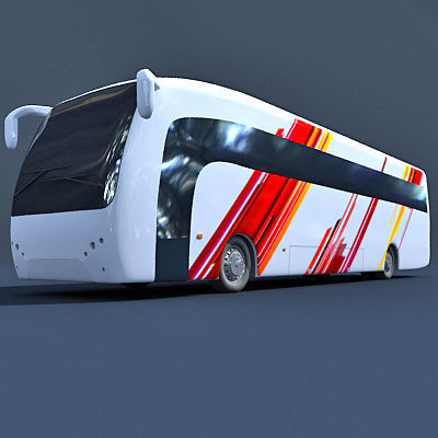 Second Collection of 5 Buses 3D model_9