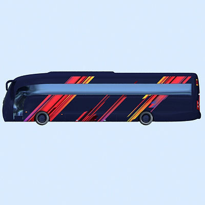 Second Collection of 5 Buses 3D model_1