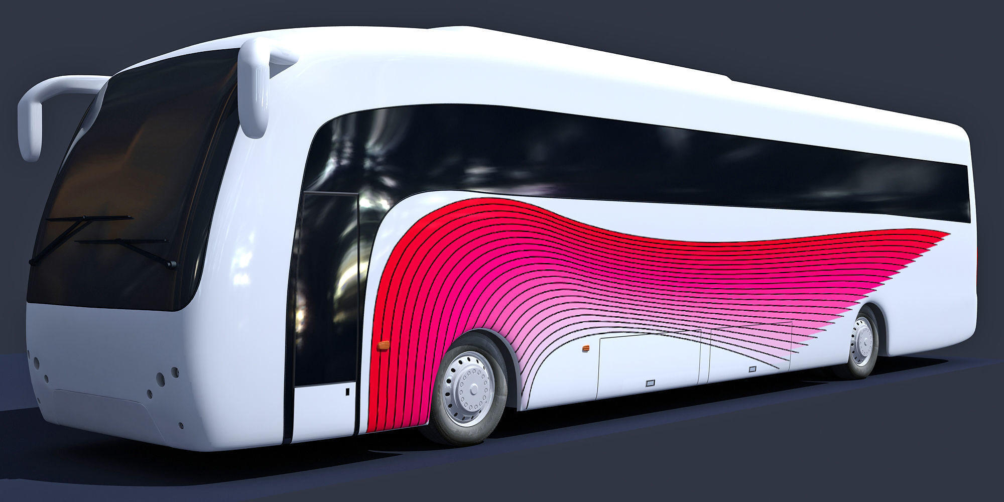 Second Collection of 5 Buses 3D model_19