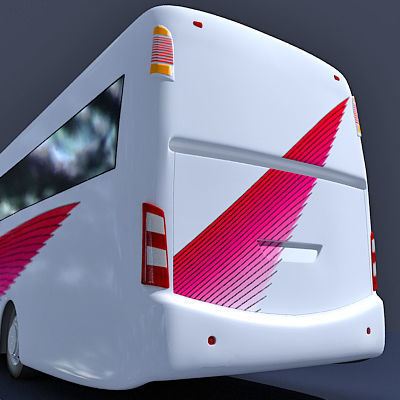 Second Collection of 5 Buses 3D model_8