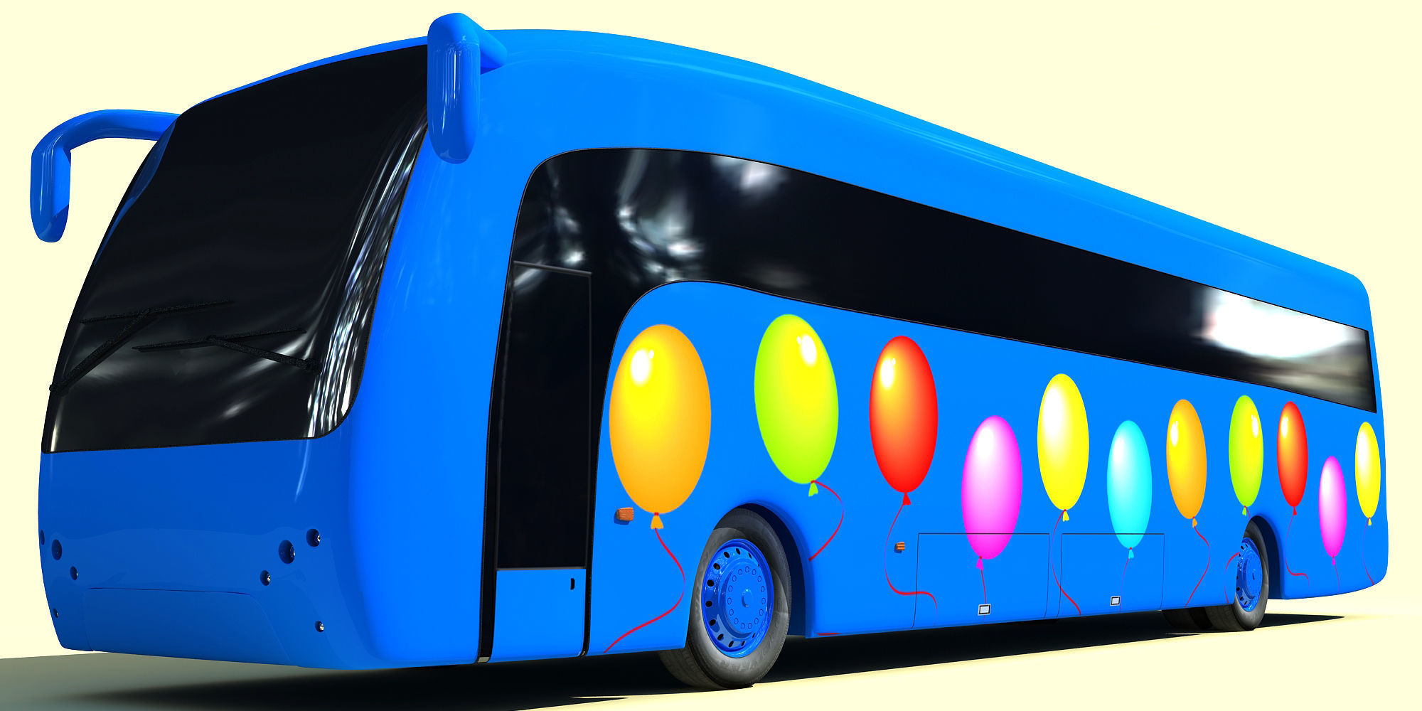 Second Collection of 5 Buses 3D model_29