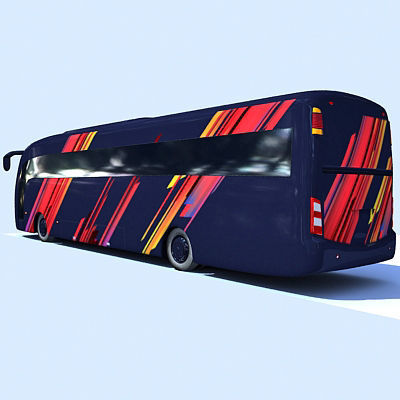 Second Collection of 5 Buses 3D model_7