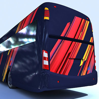 Second Collection of 5 Buses 3D model_3