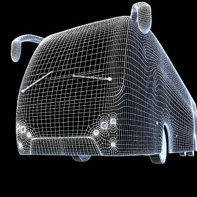 Second Collection of 5 Buses 3D model_11