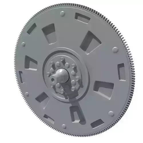 Detailed not textured part of engine 3D model