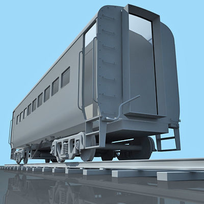 Detailed Set of 2 Train Cars 3D model_4