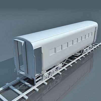 Detailed Set of 2 Train Cars 3D model_1