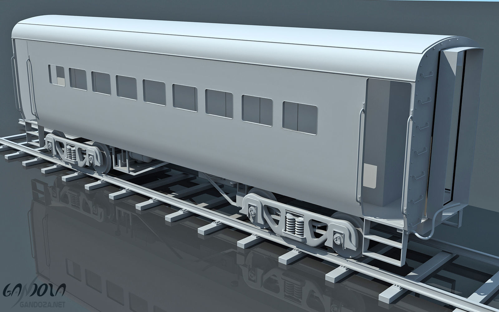 Detailed Set of 2 Train Cars 3D model_14