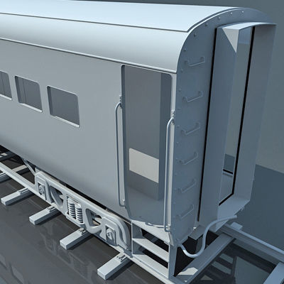 Detailed Set of 2 Train Cars 3D model_12