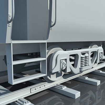 Detailed Set of 2 Train Cars 3D model_11