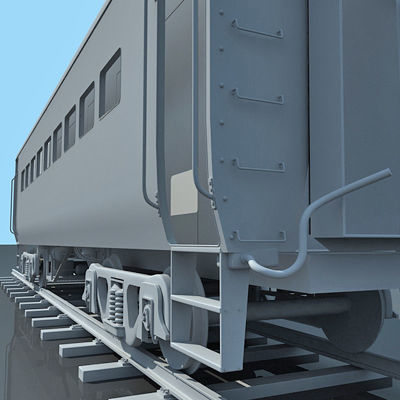 Detailed Set of 2 Train Cars 3D model_2