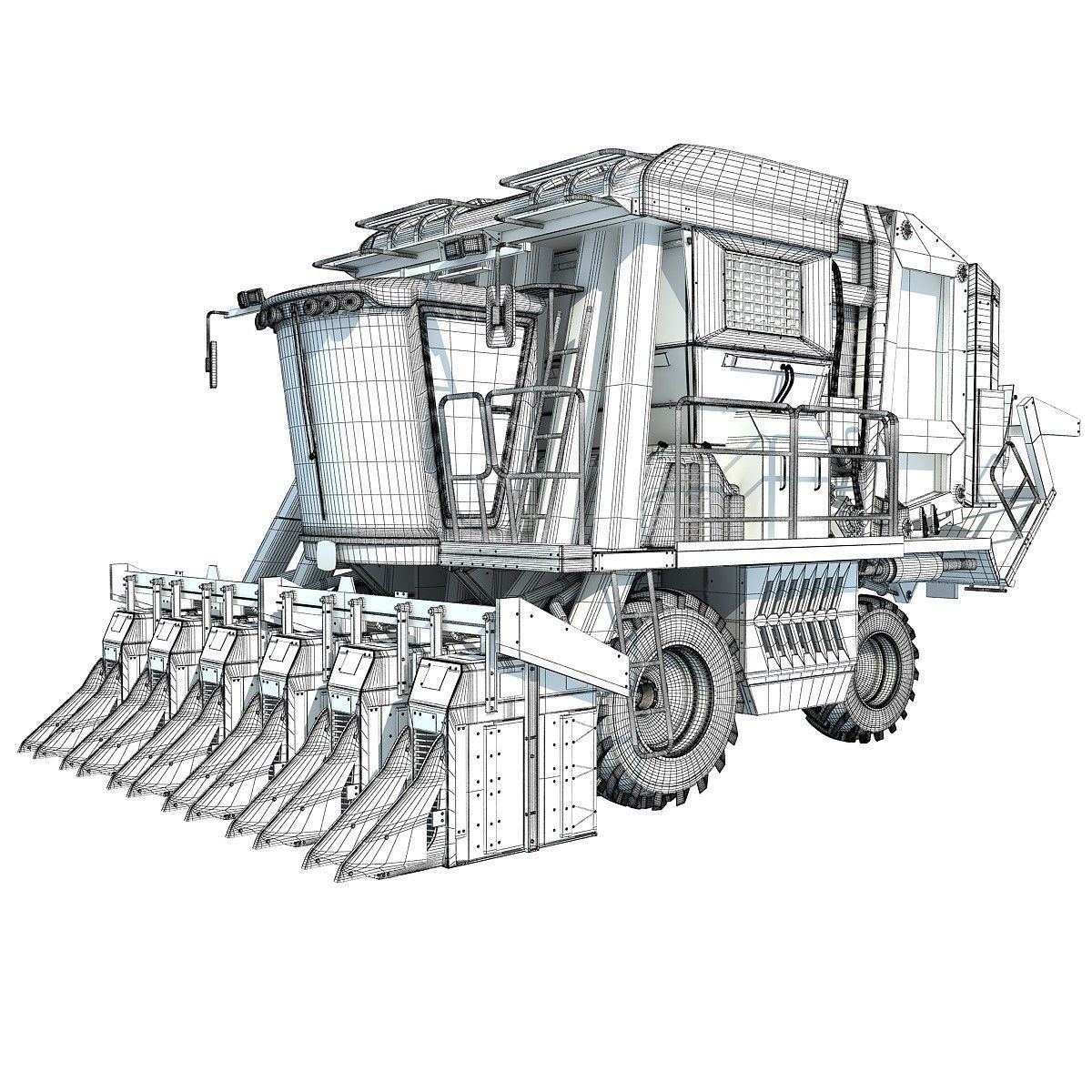 Collection of Green 2 Combines 3D model_39