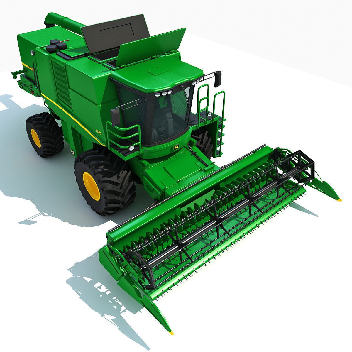 Collection of Green 2 Combines 3D model_13