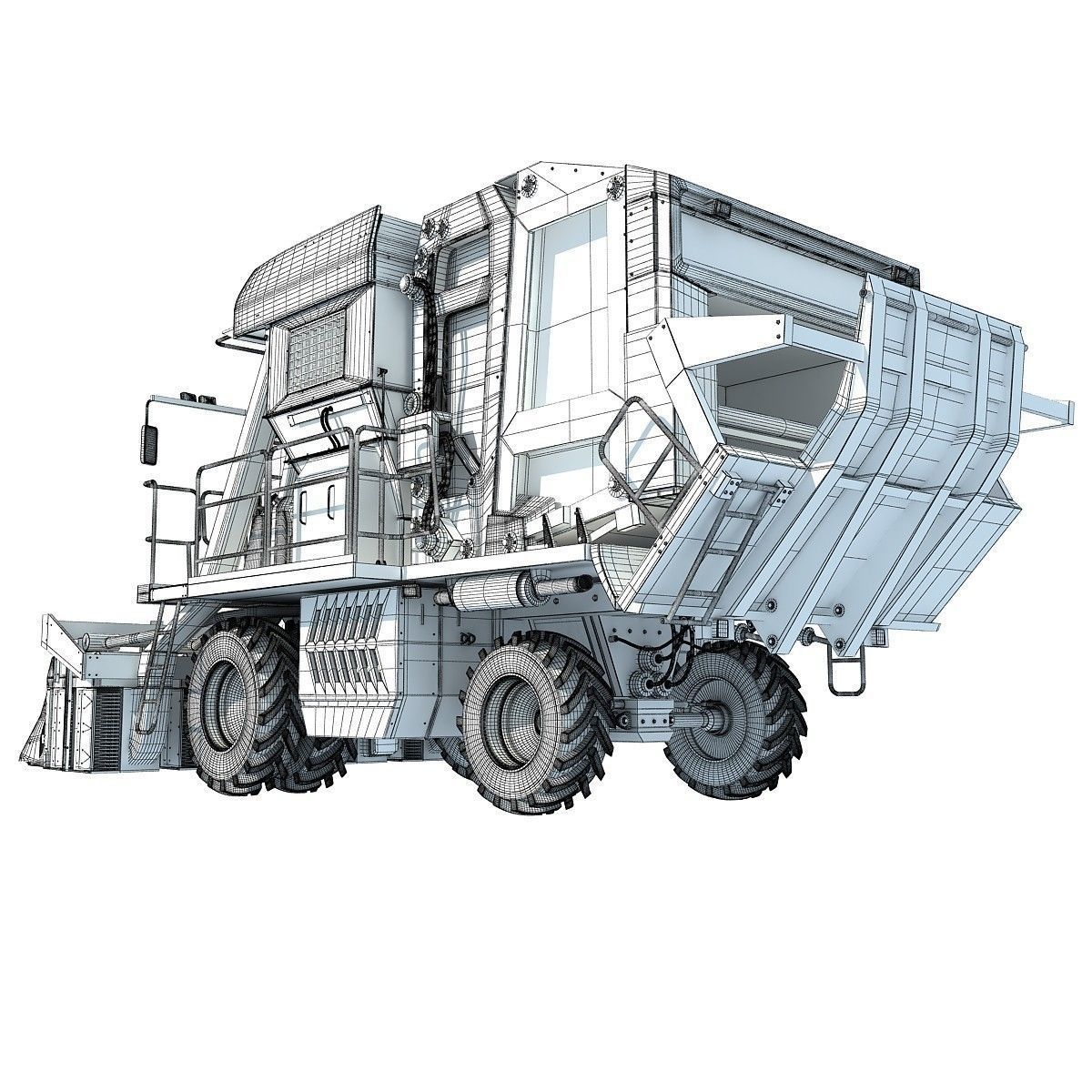 Collection of Green 2 Combines 3D model_33