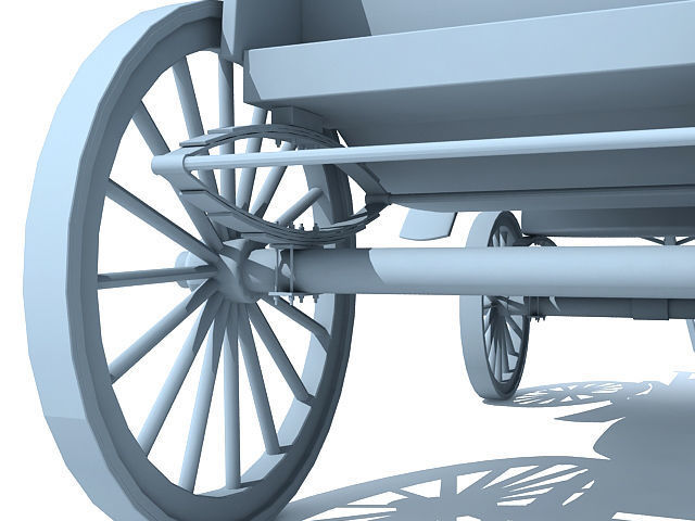Detailed Old West Carriages 3D model_5