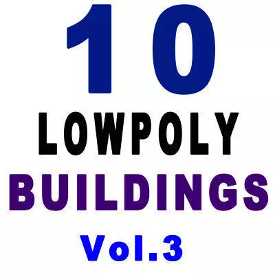 Collection of 10 Buildings 3D model