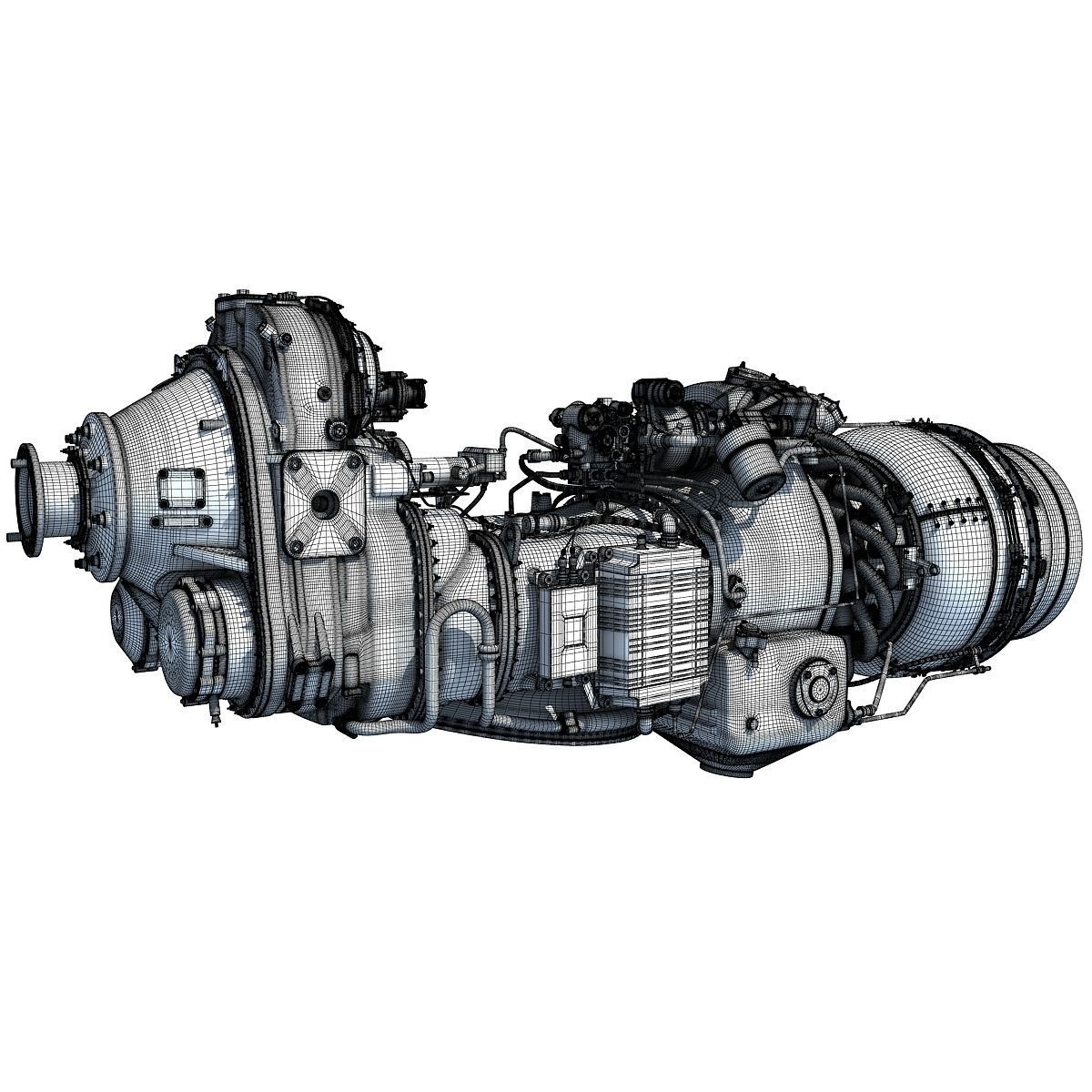 Set of Turboprop Engines 3D model_22