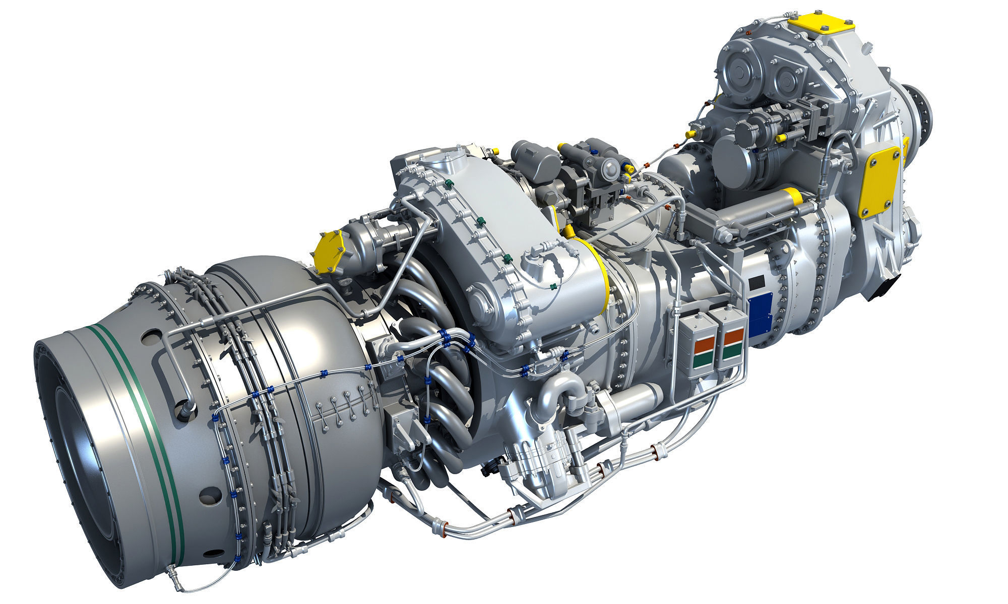 Set of Turboprop Engines 3D model_14