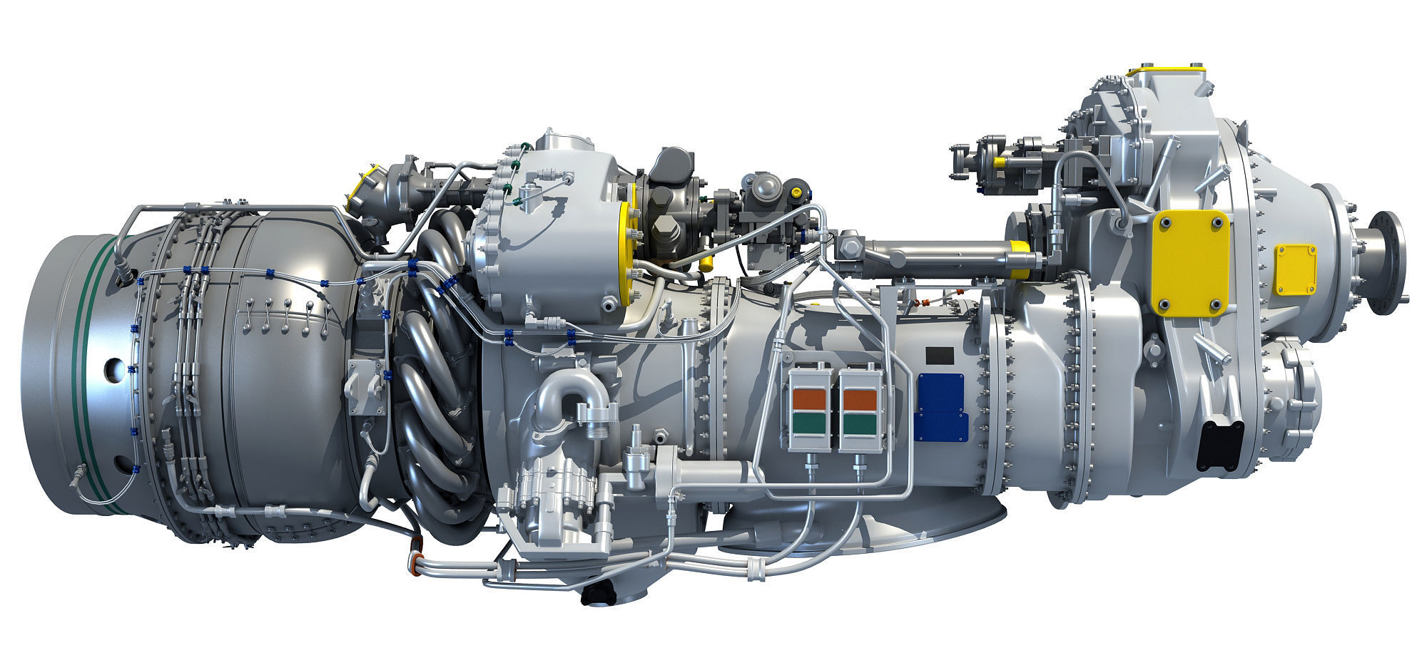 Set of Turboprop Engines 3D model_24