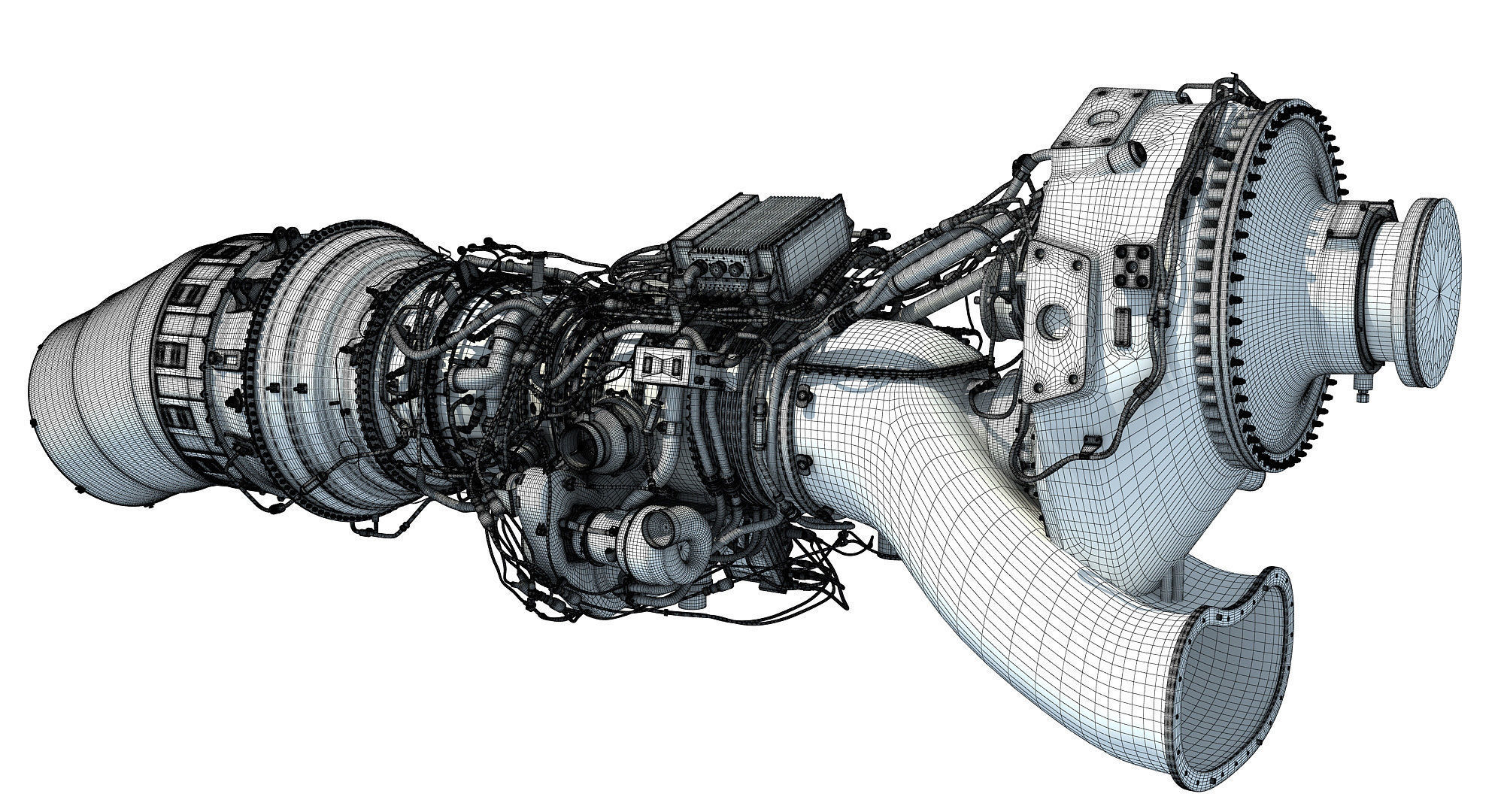 Set of Turboprop Engines 3D model_33