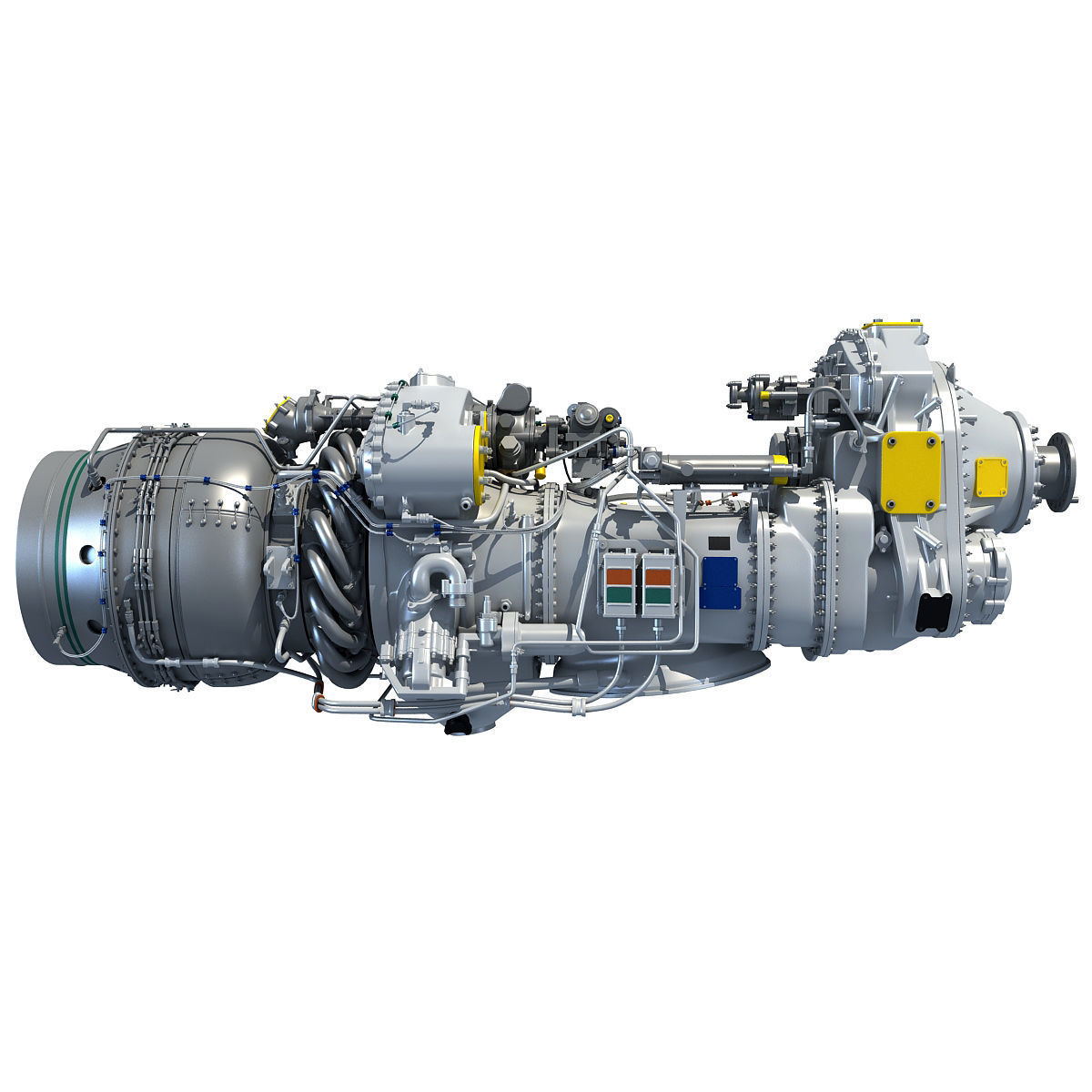 Set of Turboprop Engines 3D model_8
