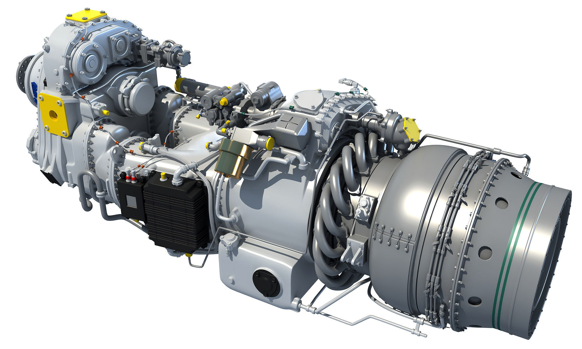 Set of Turboprop Engines 3D model_45