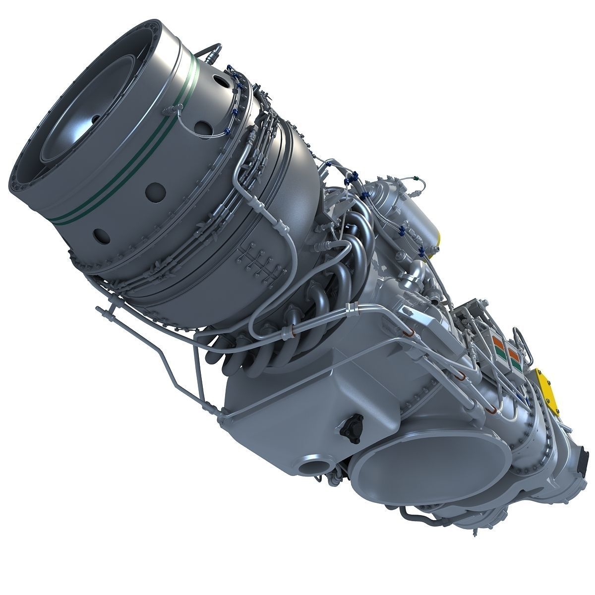 Set of Turboprop Engines 3D model_29
