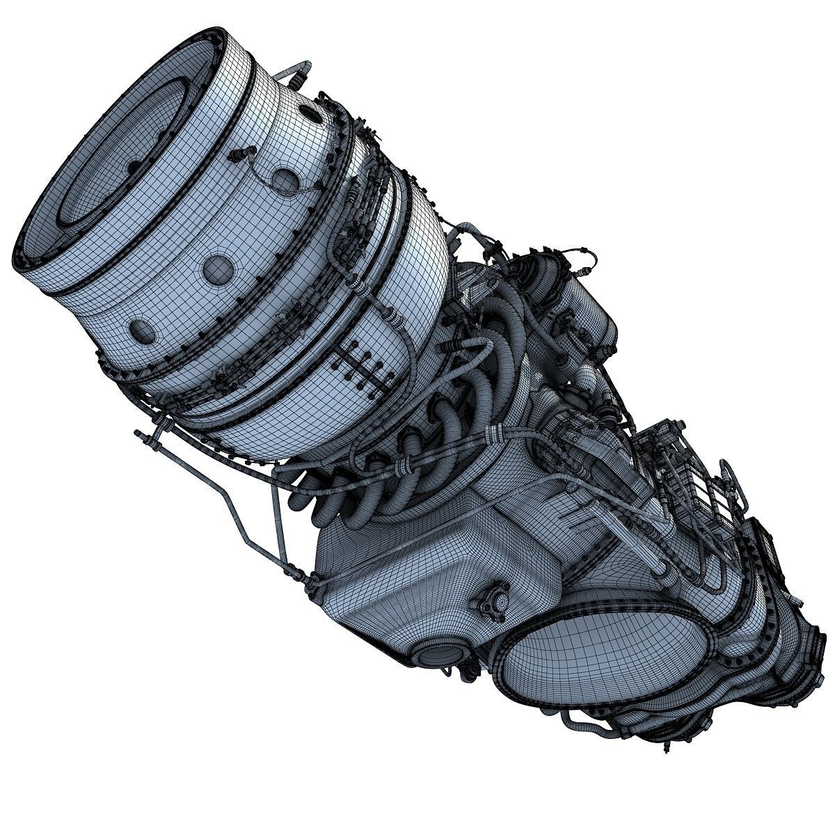 Set of Turboprop Engines 3D model_41