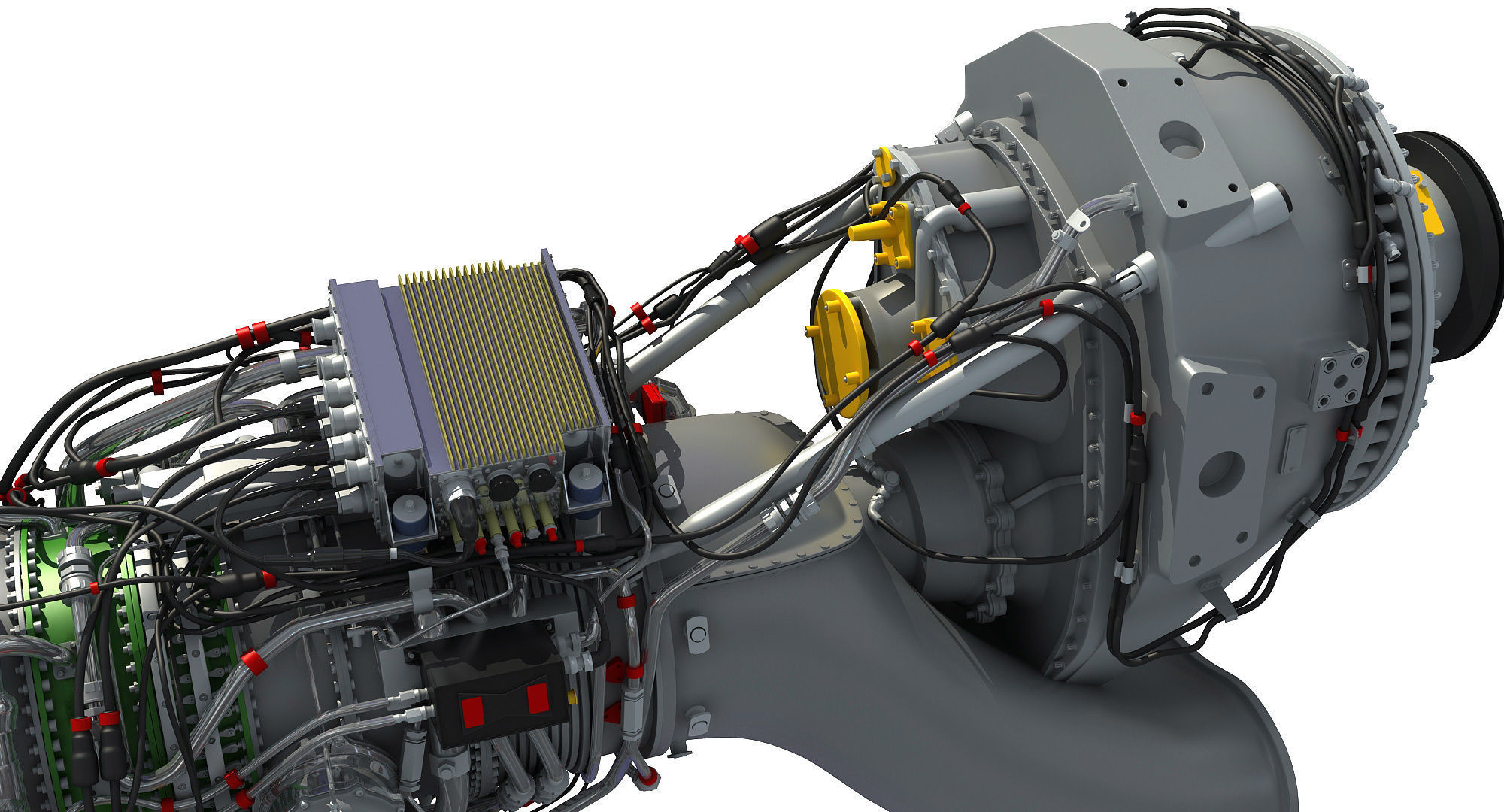 Set of Turboprop Engines 3D model_44