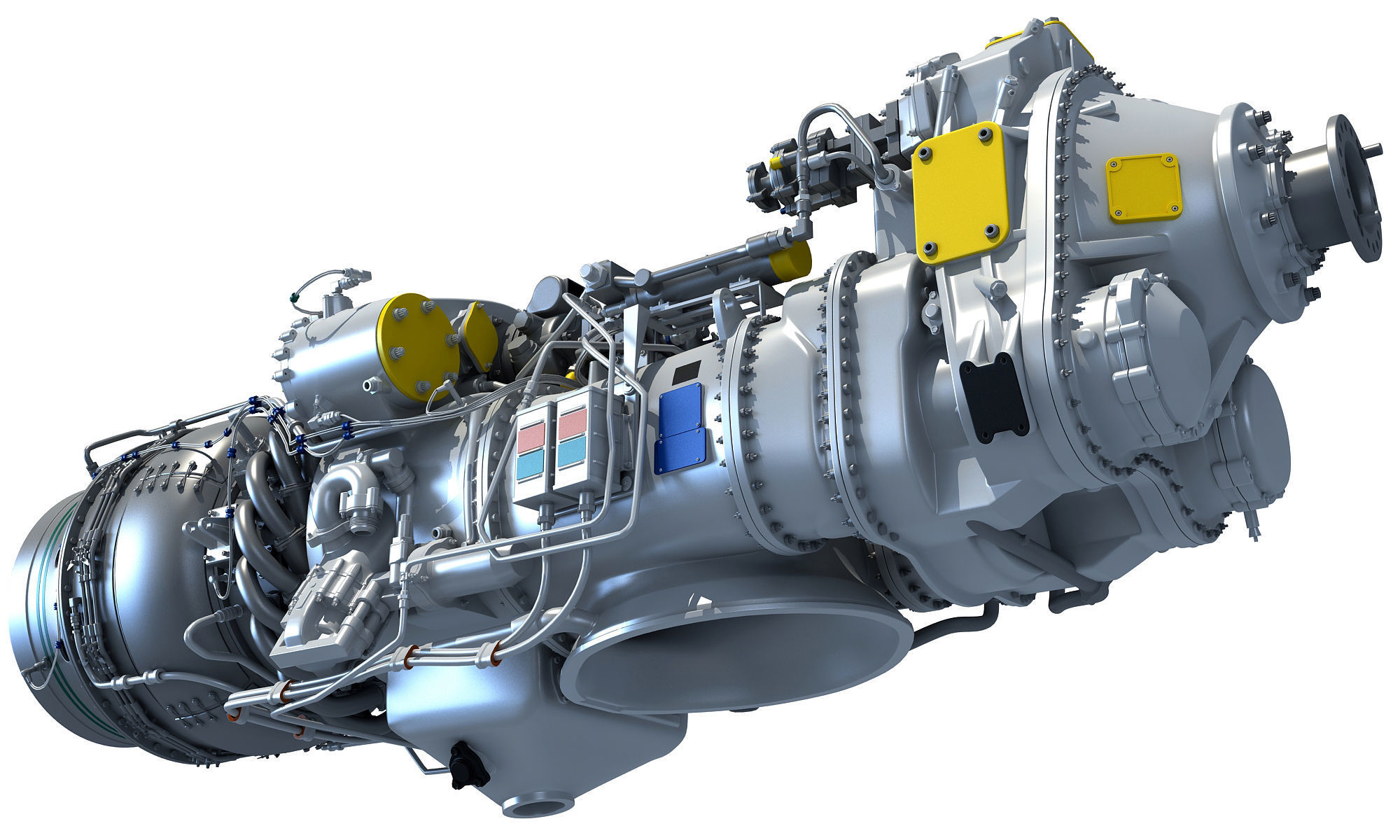 Set of Turboprop Engines 3D model_4