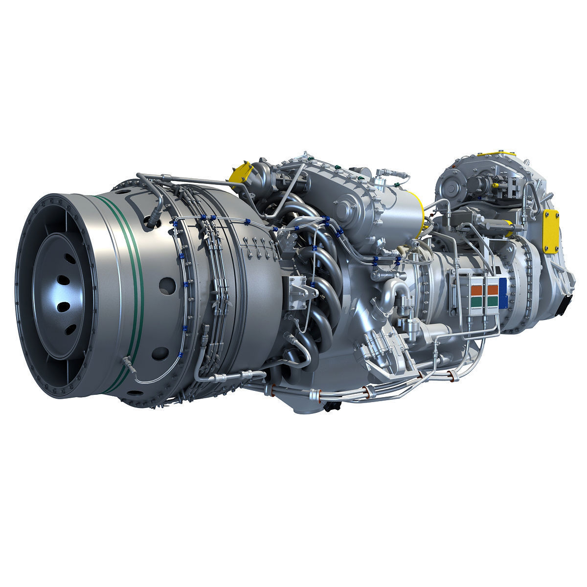 Set of Turboprop Engines 3D model_12