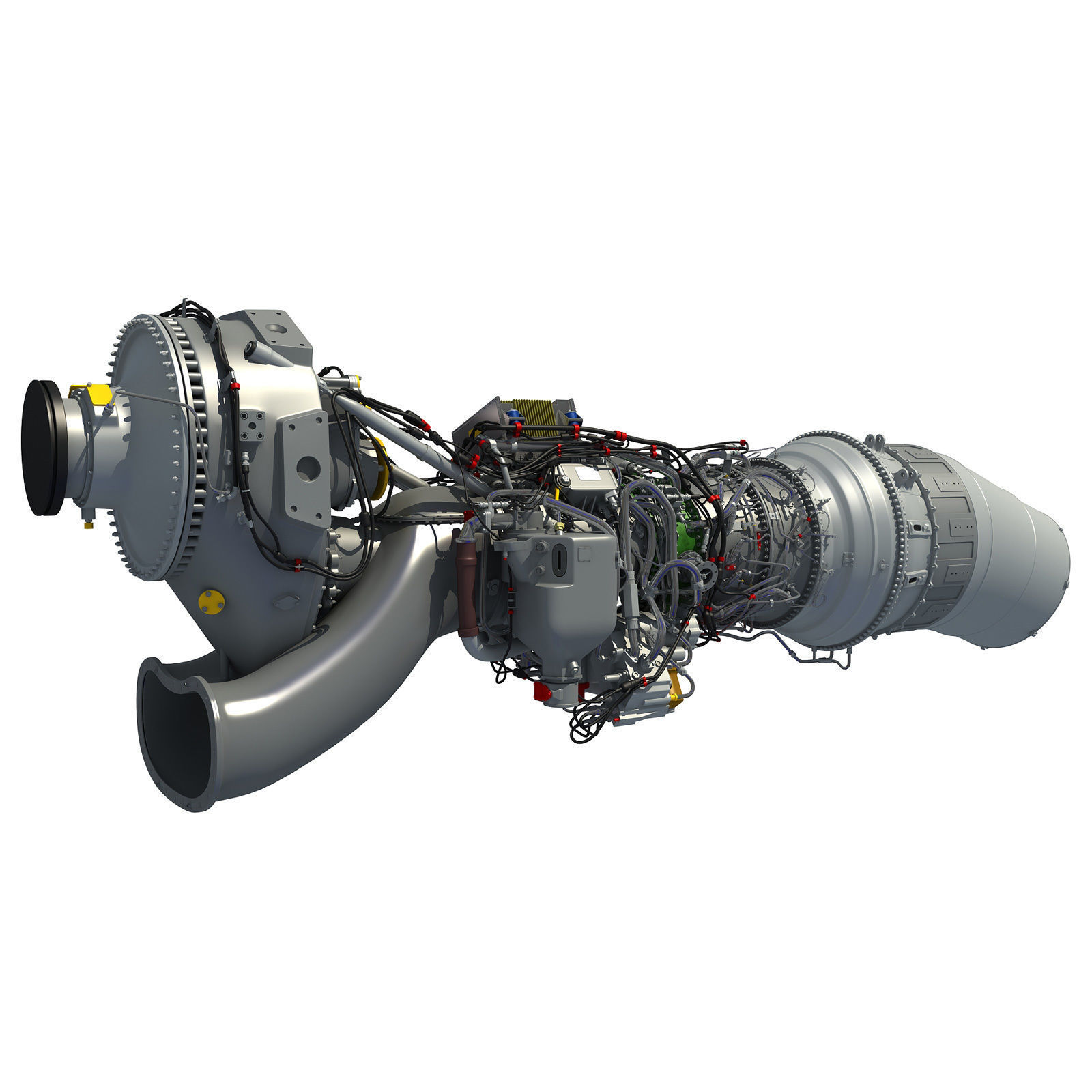 Set of Turboprop Engines 3D model_1