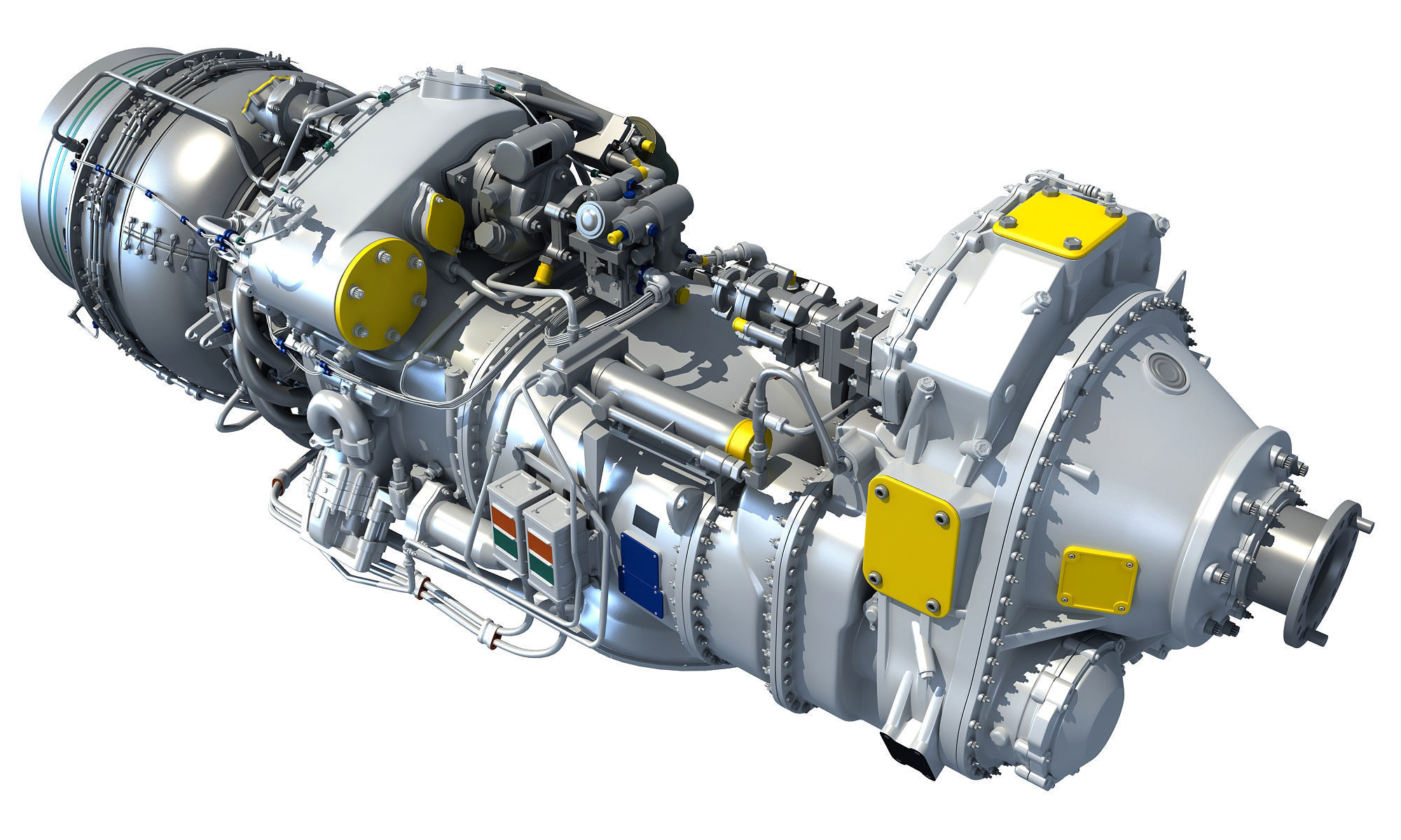 Set of Turboprop Engines 3D model_35