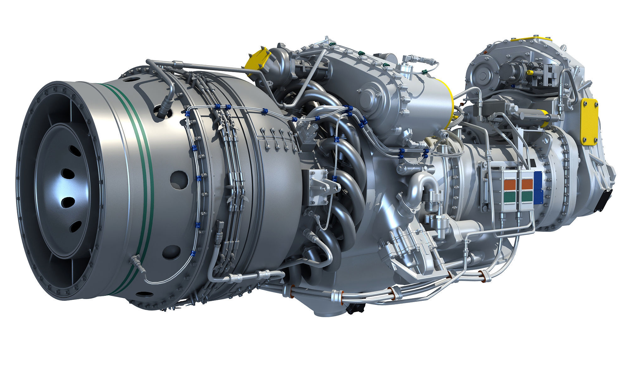 Set of Turboprop Engines 3D model_10