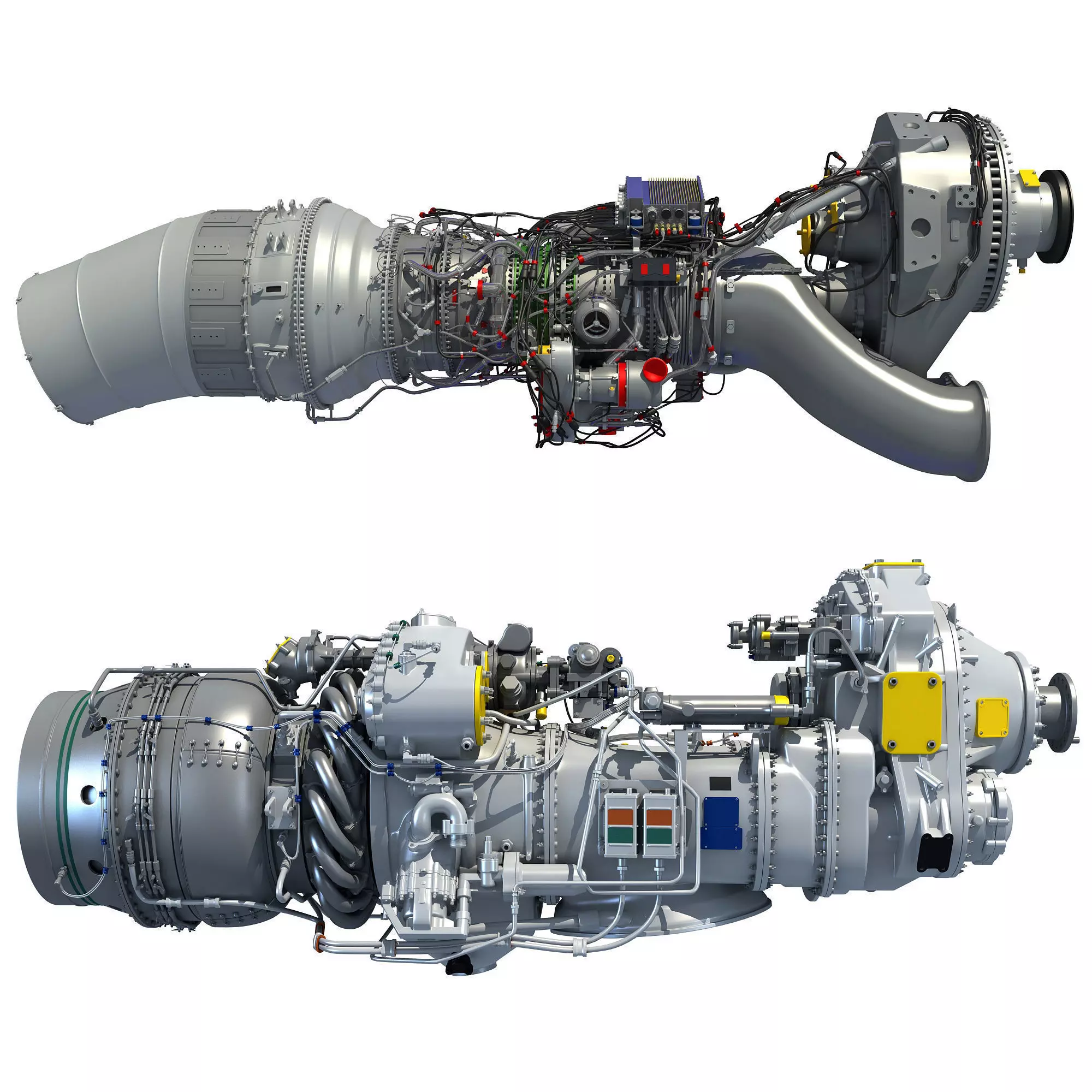 Set of Turboprop Engines 3D model_0