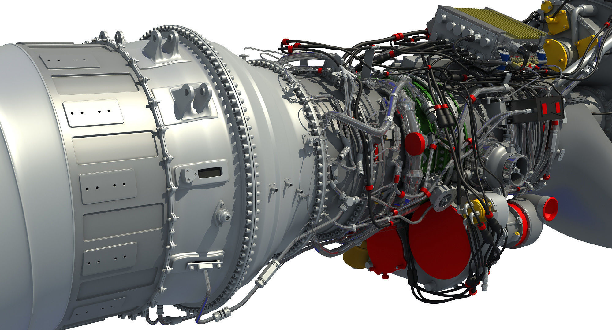 Set of Turboprop Engines 3D model_31