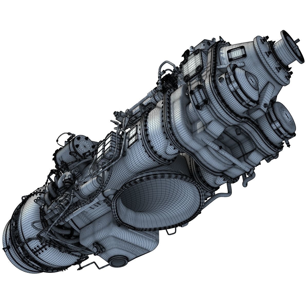 Set of Turboprop Engines 3D model_46