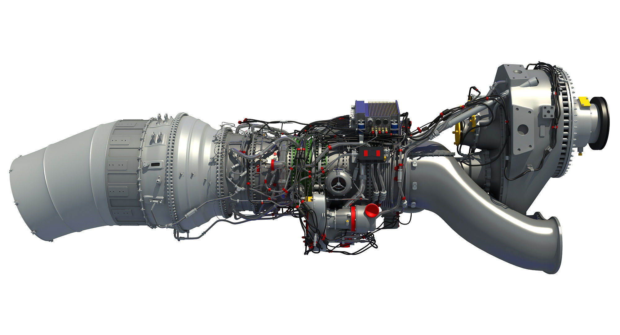 Set of Turboprop Engines 3D model_3