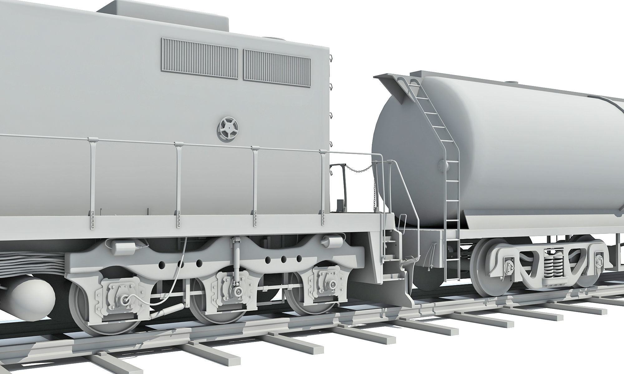 Detailed Tanker Train 2 3D model_10