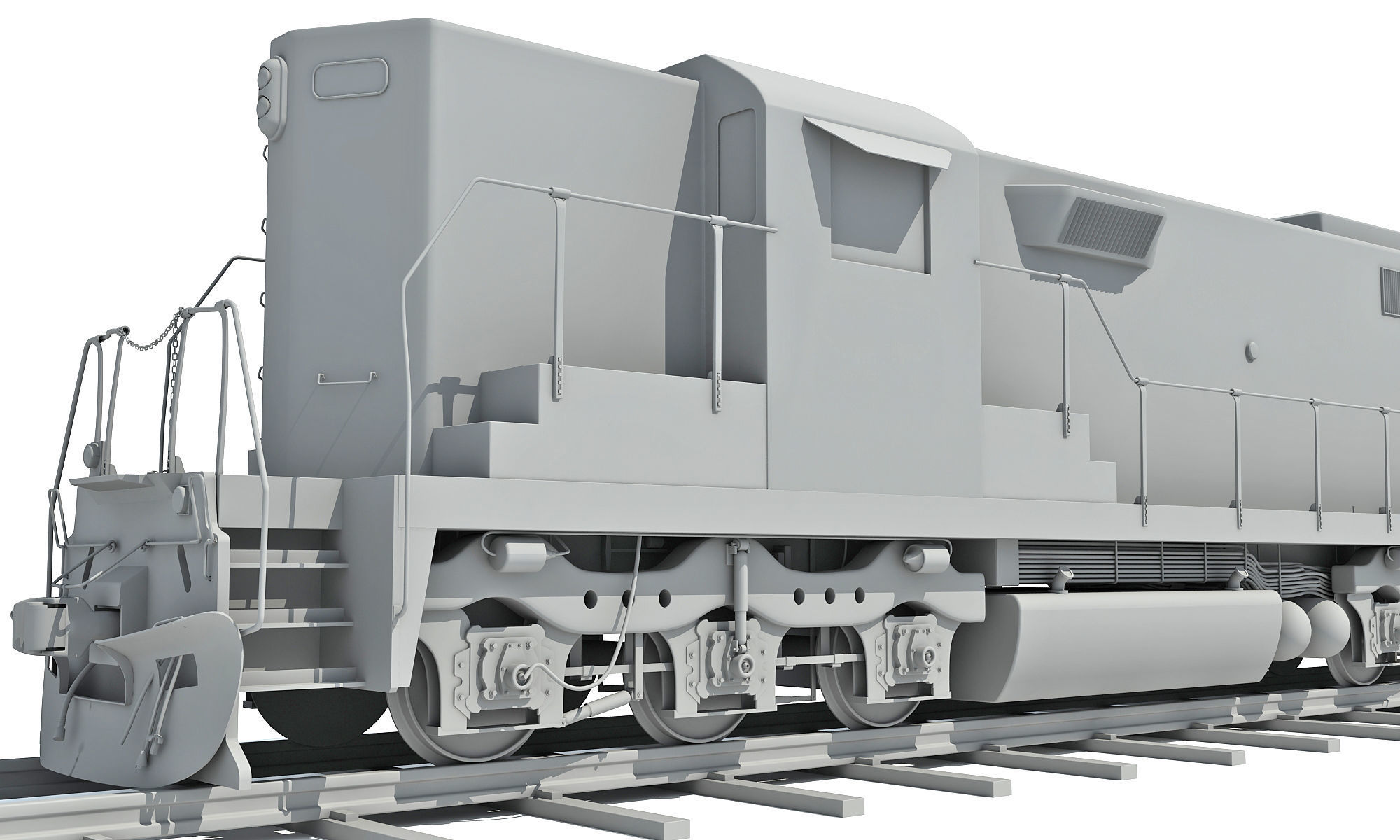Detailed Tanker Train 2 3D model_9