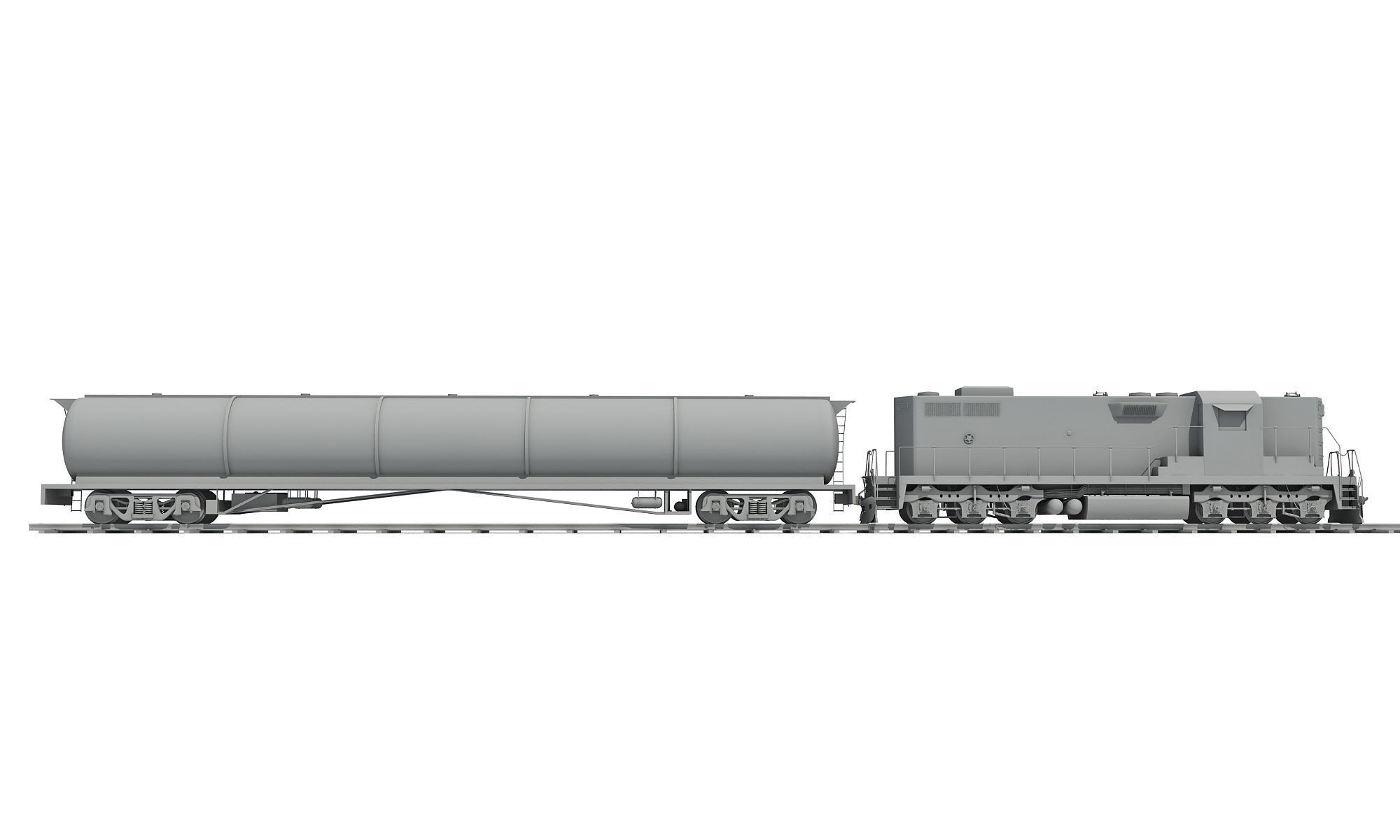Detailed Tanker Train 2 3D model_6
