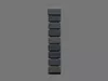 3D model Gray Stone Battlement Wall Segment VR / AR / low-poly | CGTrader