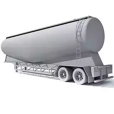 Detailed no texture Tanker Trailer 12