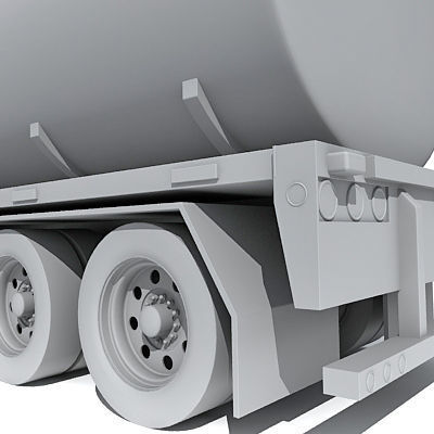 Detailed to texture Tanker Trailer 10 3D model_4