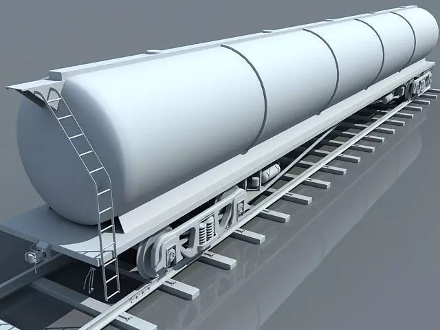 Detailed No Texture Tanker Car 3D model