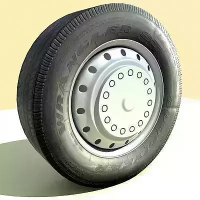 Detailed Classic Car Tire 