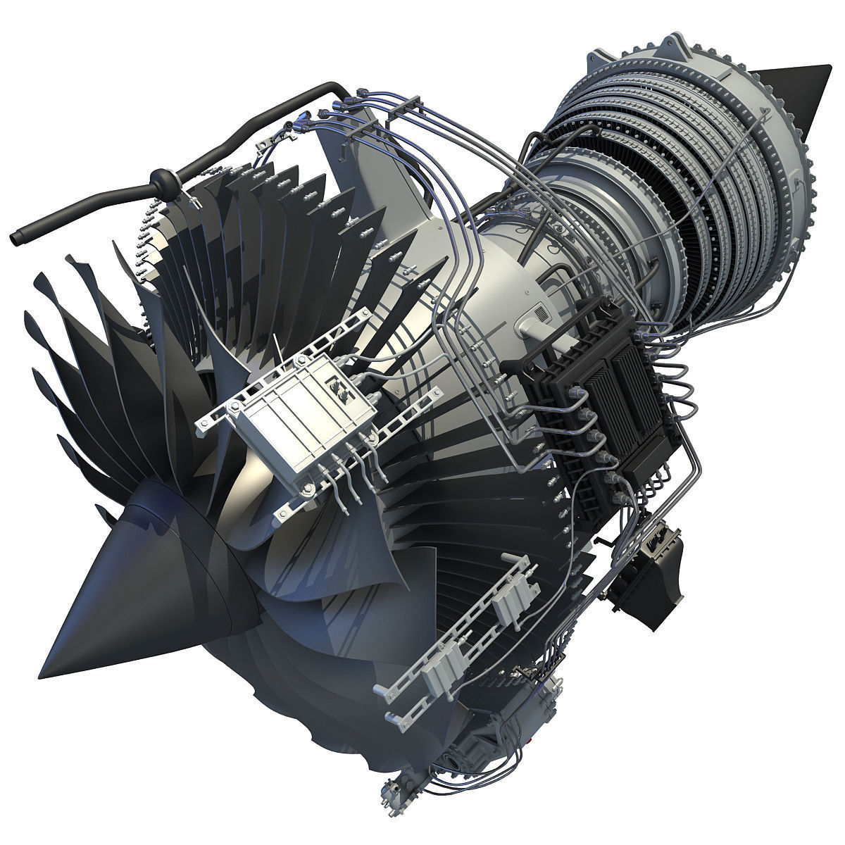 Turbofan Aircraft Engines Collection 3D model_55